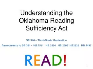Understanding the Oklahoma Reading Sufficiency Act