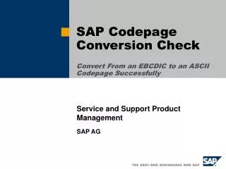 SAP Codepage Conversion Check Convert From an EBCDIC to an ASCII Codepage Successfully