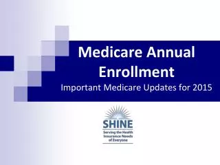 Medicare Annual Enrollment Important Medicare Updates for 2015