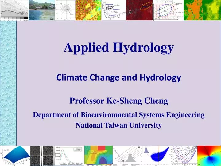 applied hydrology climate change and hydrology