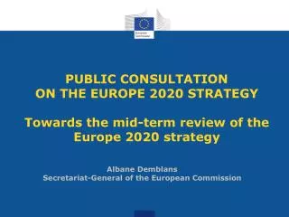 Albane Demblans Secretariat-General of the European Commission