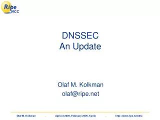 DNSSEC An Update