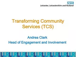 Transforming Community Services (TCS)