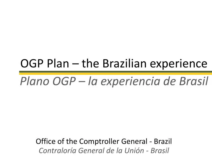 ogp plan the brazilian experience