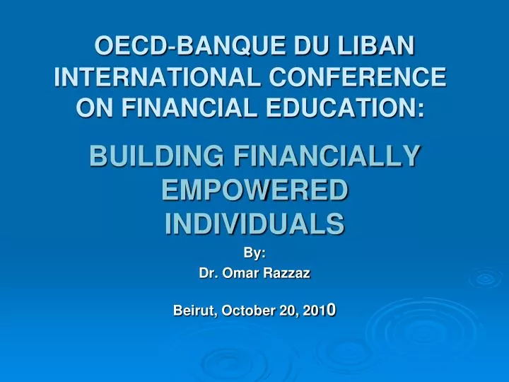 oecd banque du liban international conference on financial education