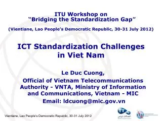 ICT Standardization Challenges in Viet Nam