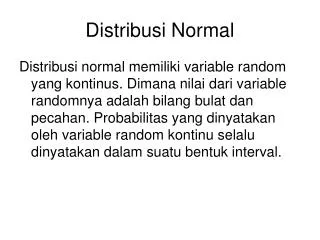 distribusi normal
