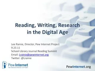Reading, Writing, Research in the Digital Age
