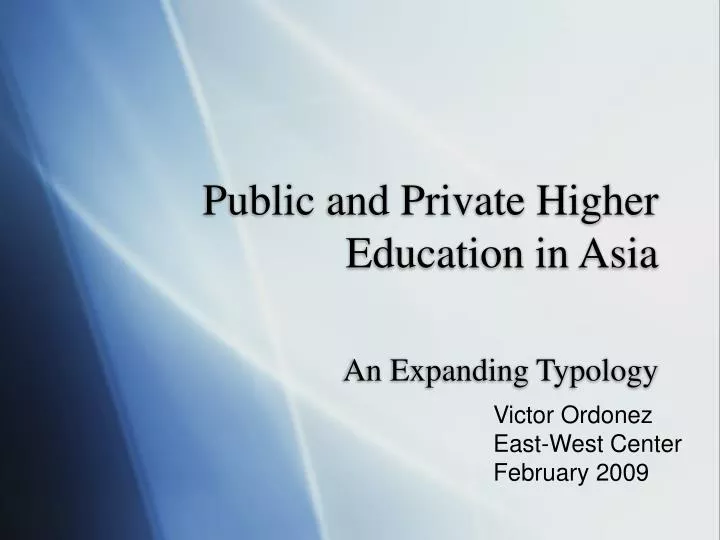 public and private higher education in asia
