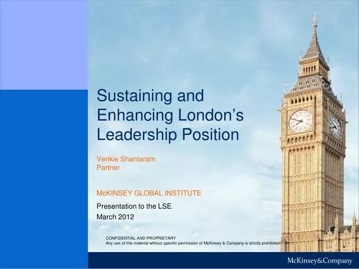 sustaining and enhancing london s leadership position