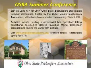 OSBA Summer Conference