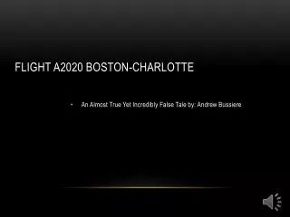flight a2020 boston charlotte