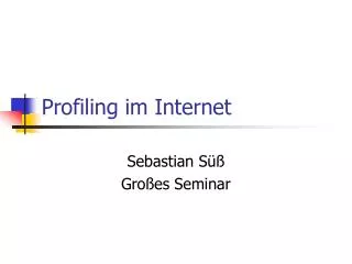 profiling im internet