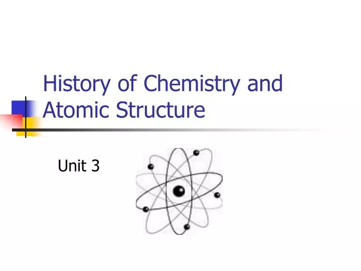 history of chemistry and atomic structure