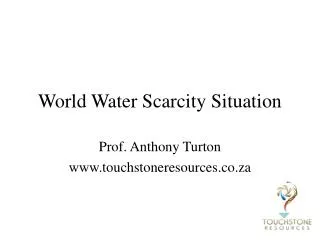 World Water Scarcity Situation