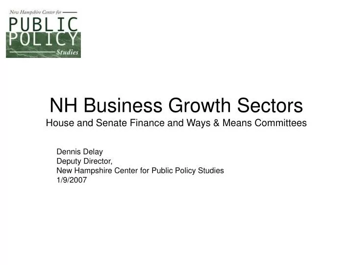 nh business growth sectors house and senate finance and ways means committees