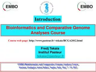 Bioinformatics and Comparative Genome Analyses Course