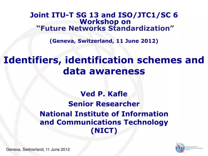 identifiers identification schemes and data awareness
