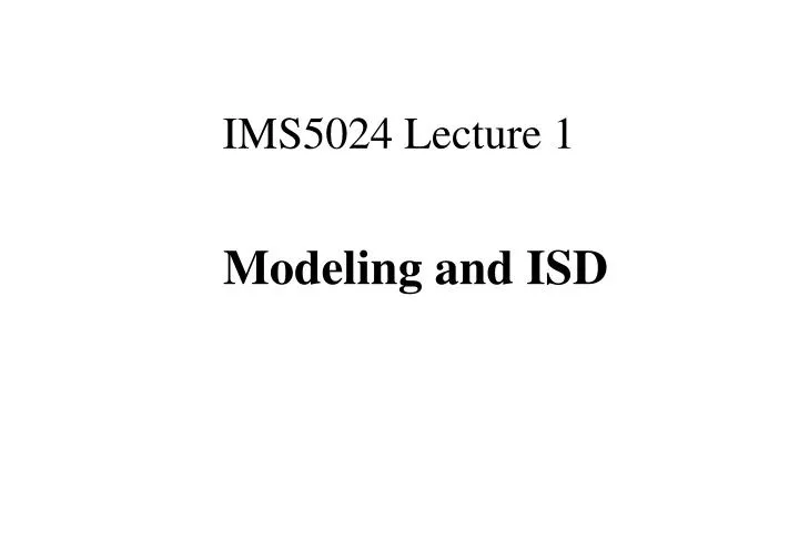 ims5024 lecture 1