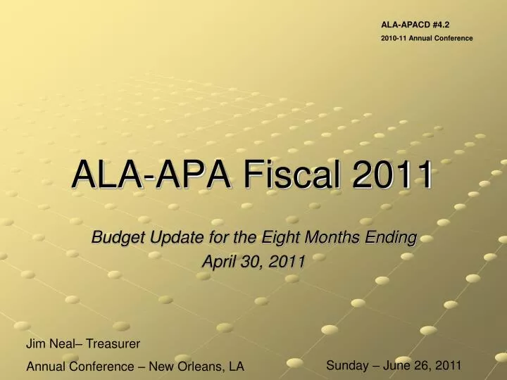 ala apa fiscal 2011