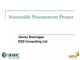 Sustainable Procurement Project