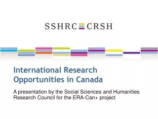 International Research Opportunities in Canada