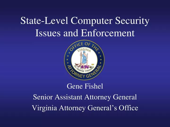state level computer security issues and enforcement