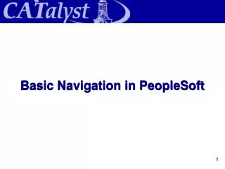Basic Navigation in PeopleSoft