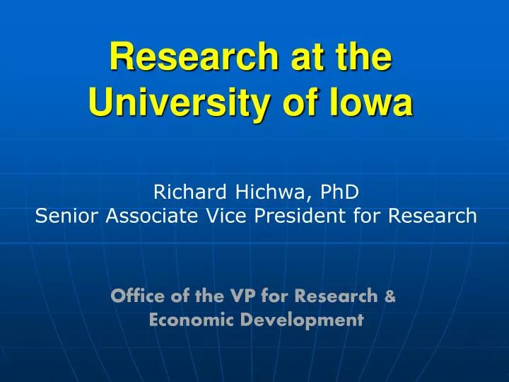 research at the university of iowa