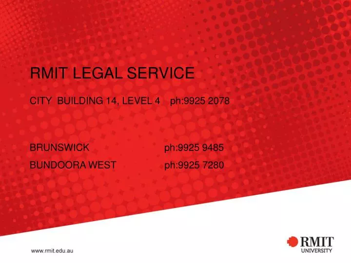 rmit legal service