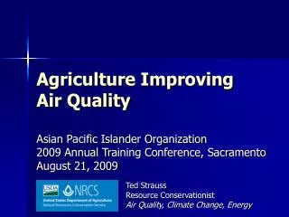 Ted Strauss Resource Conservationist Air Quality, Climate Change, Energy