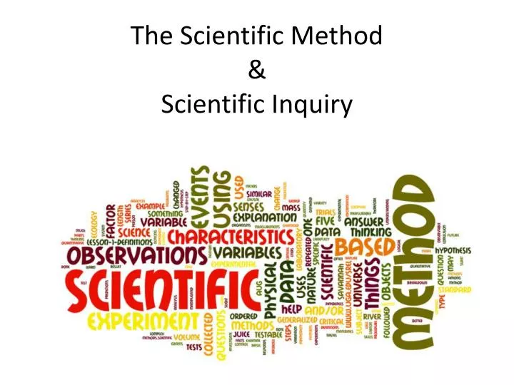 the scientific method scientific inquiry