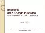 Economia delle Aziende Pubbliche - slide 1