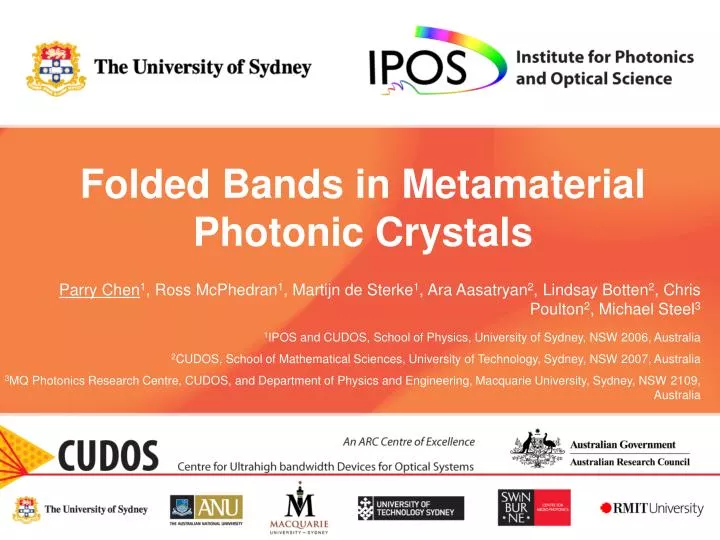 folded bands in metamaterial photonic crystals