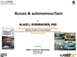 Busses &amp; autonomousTaxis