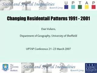 Changing Residentail Patterns 1991 - 2001