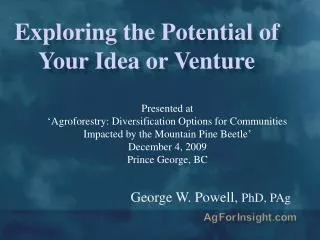 Exploring the Potential of Your Idea or Venture