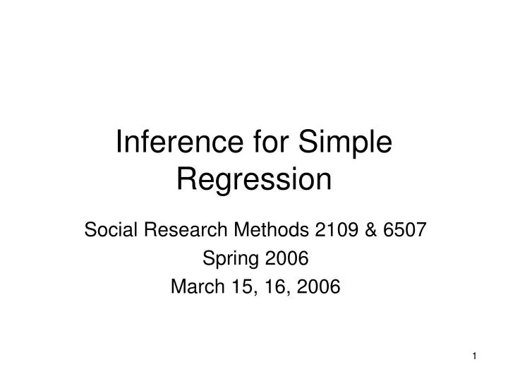 inference for simple regression