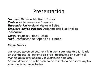 presentaci n