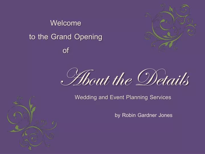 about the details wedding and event planning services