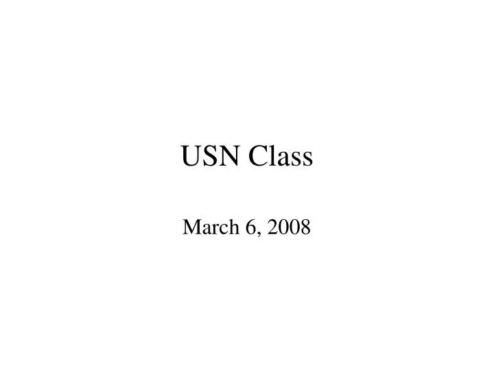 usn class