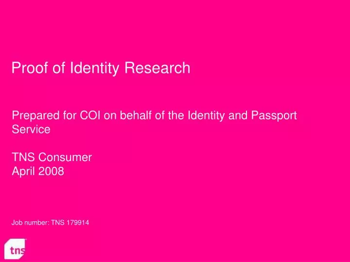 proof of identity research