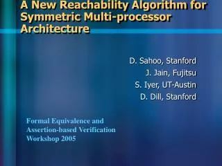 A New Reachability Algorithm for Symmetric Multi-processor Architecture