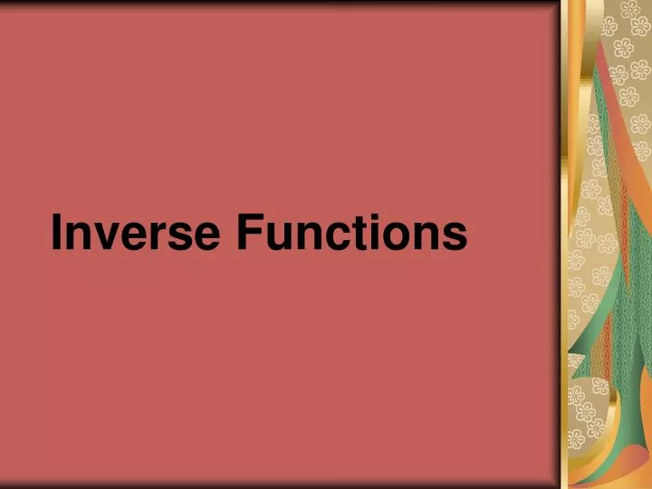 inverse functions