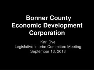 Bonner County Economic Development Corporation