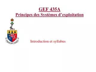 gef 435a principes des syst mes d exploitation