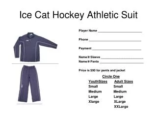Ice Cat Hockey Athletic Suit