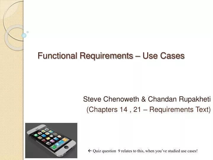 functional requirements use cases