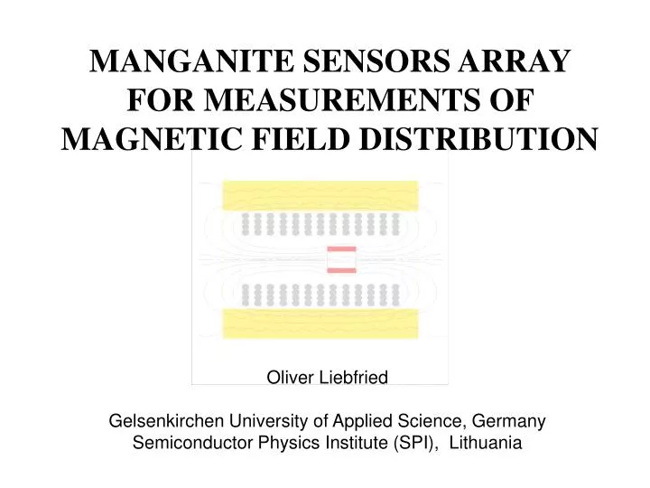 manganite sensors array for measurements of magnetic field distribution