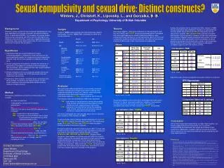 Sexual compulsivity and sexual drive: Distinct constructs?